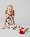 Soccer Cup All Country Balls Bamboo Two Piece Short Sleeve Pajama Set