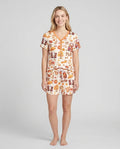 Fall Tis the Season Bamboo Women Short Sleeve Short Pajama Set