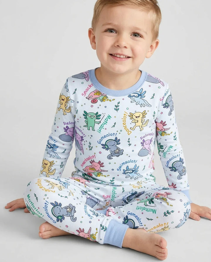 A Lotta Axolotls Bamboo Two Piece Long Sleeve Pajama Set