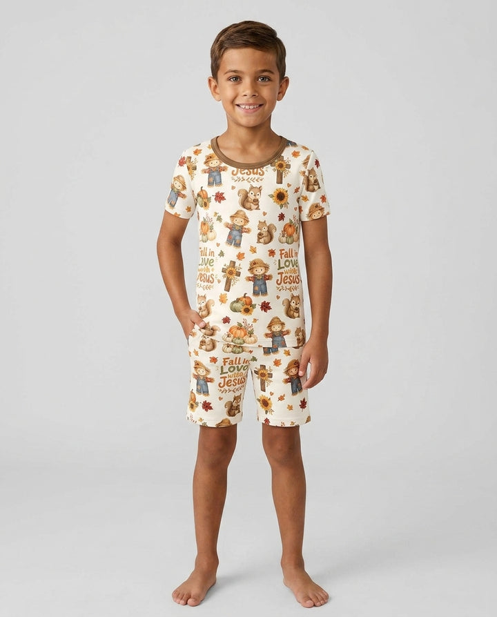 Template Bamboo Two Piece Short Sleeve Shorts Pyjamas Set