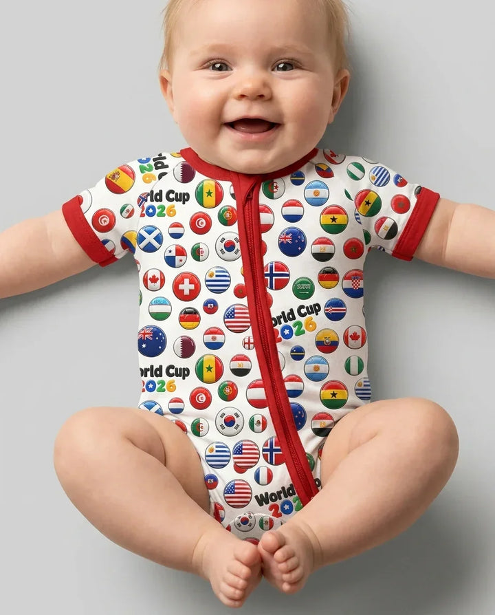 Soccer Cup All Country Balls Bamboo Shorty Zippy