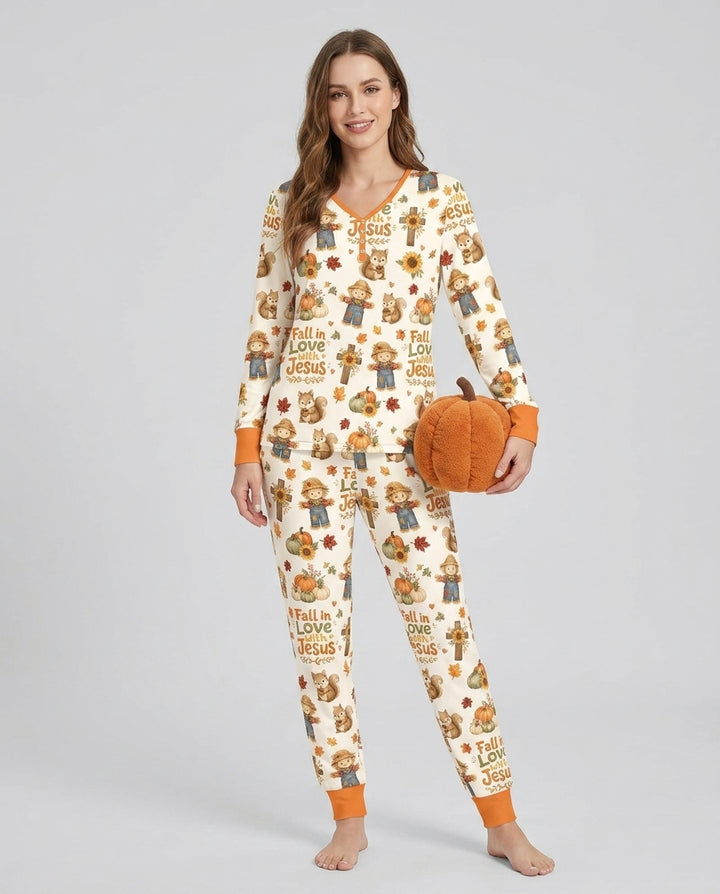 Fall For Jesus Bamboo Women Pajama Set