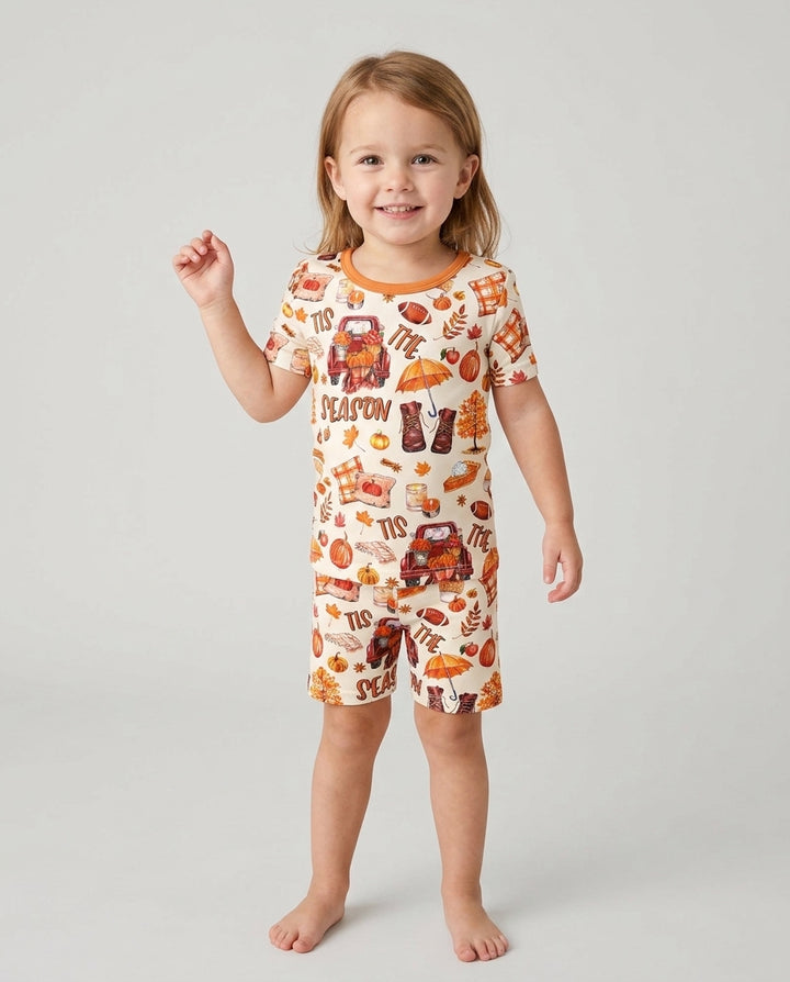 Template Bamboo Two Piece Short Sleeve Shorts Pyjamas Set