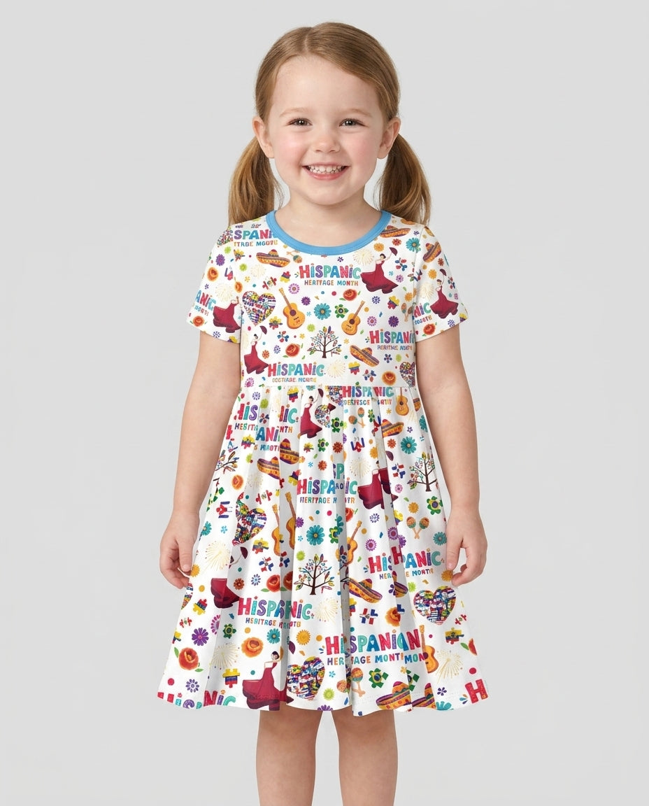 Fiesta Hispanic Heritage Month Bamboo Twirl Dress