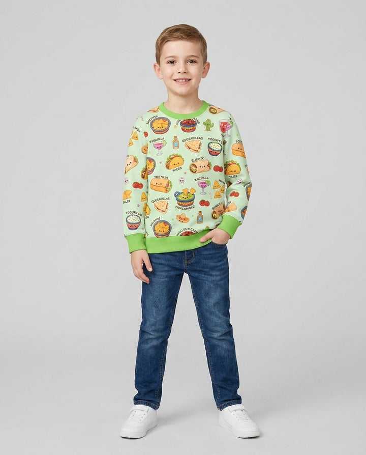 Kawaii Mexican Food Bamboo Crewneck Sweatshirt