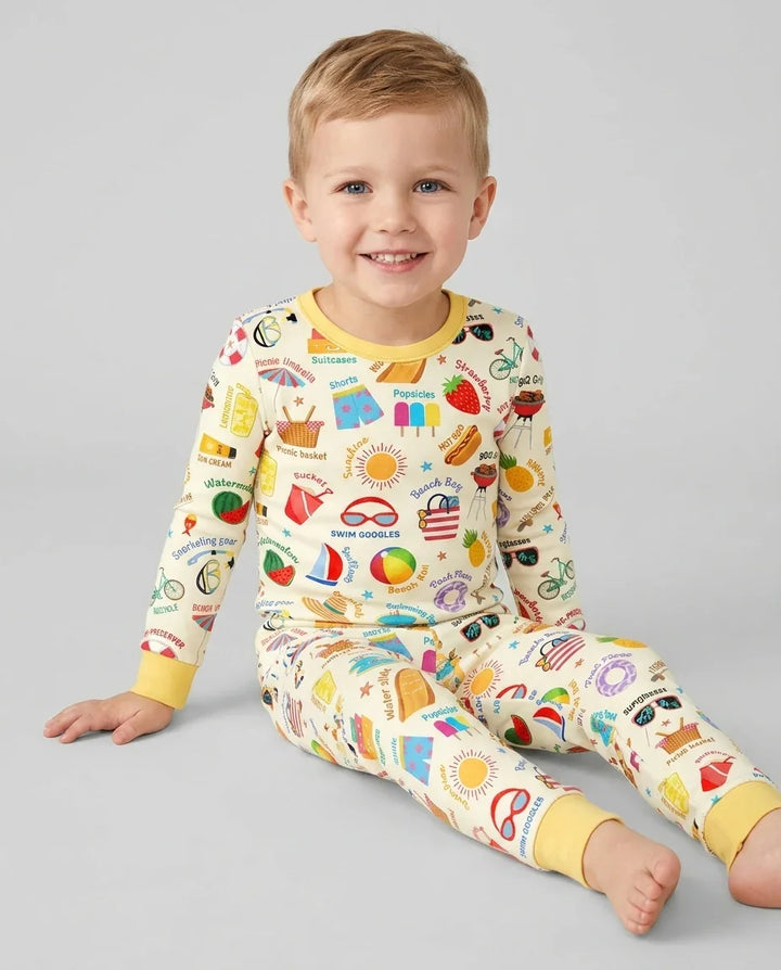 Love Summer Bamboo Two Piece Long Sleeve Pajama Set