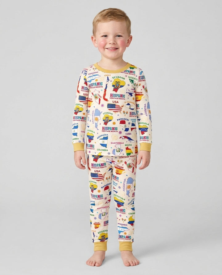 Template Bamboo Two Piece Long Sleeve Pyjamas Set