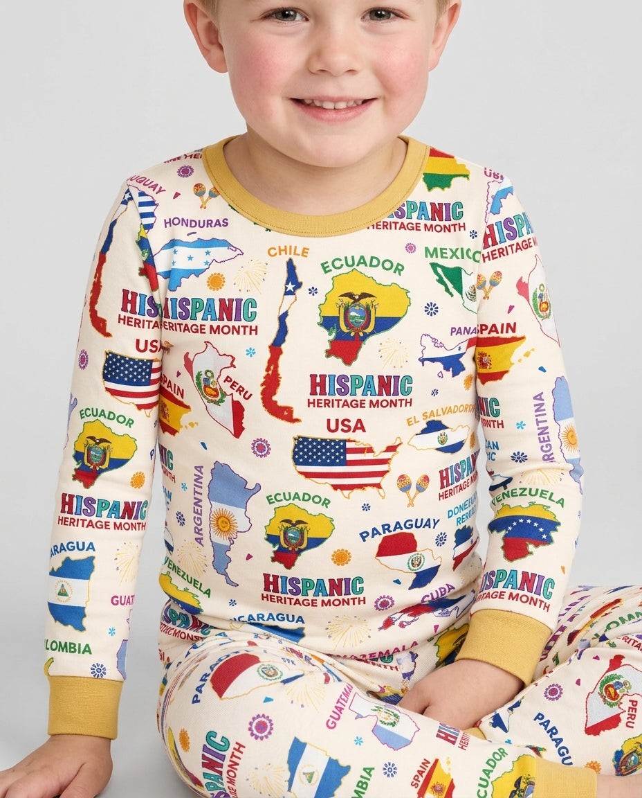 Template Bamboo Two Piece Long Sleeve Pyjamas Set