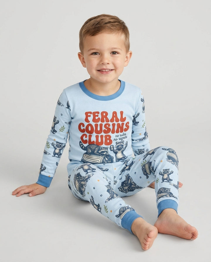 Feral Cousins Club Bamboo Two Piece Long Sleeve Pajama Set