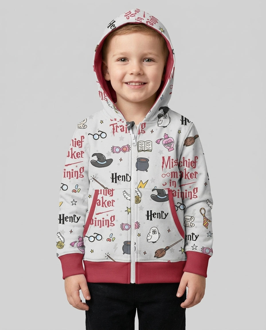 Custom Name Mischief Maker In Training Bamboo Zip Hoodie