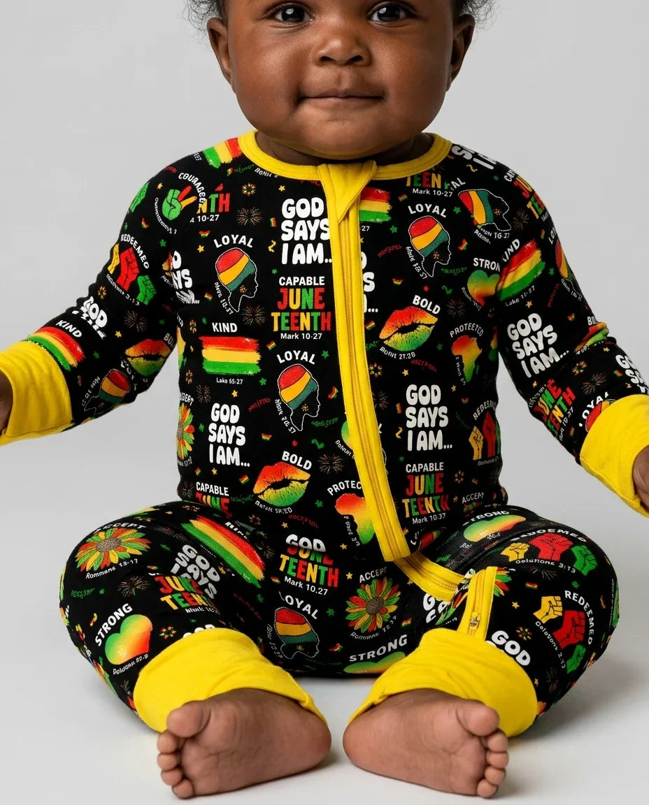 God Says I Am Juneteenth Blessings Bamboo Convertible Zippy
