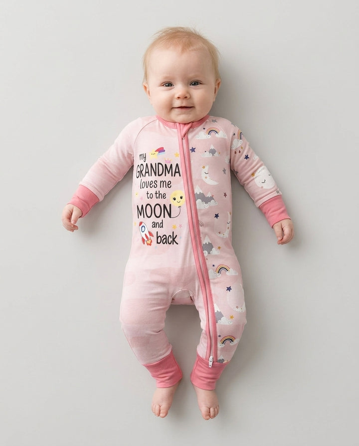 My Grandma Loves Me To The Moon And Back Bamboo Convertible Zippy