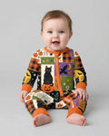 Halloween Black Cat Patchwork Bamboo Convertible Zippy