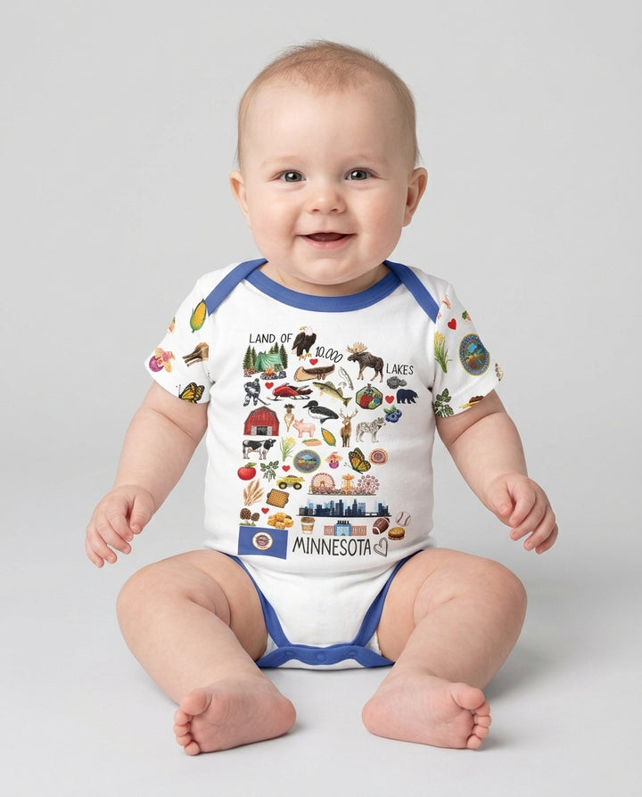 Minnesota Lover Family Matching Bamboo Bodysuit