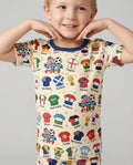 2026 Soccer World Jersey Flag Bamboo Two Piece Short Sleeve Shorts Pajama Set