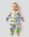 Dinosaur Colorful Stamps Bamboo Convertible Zippy
