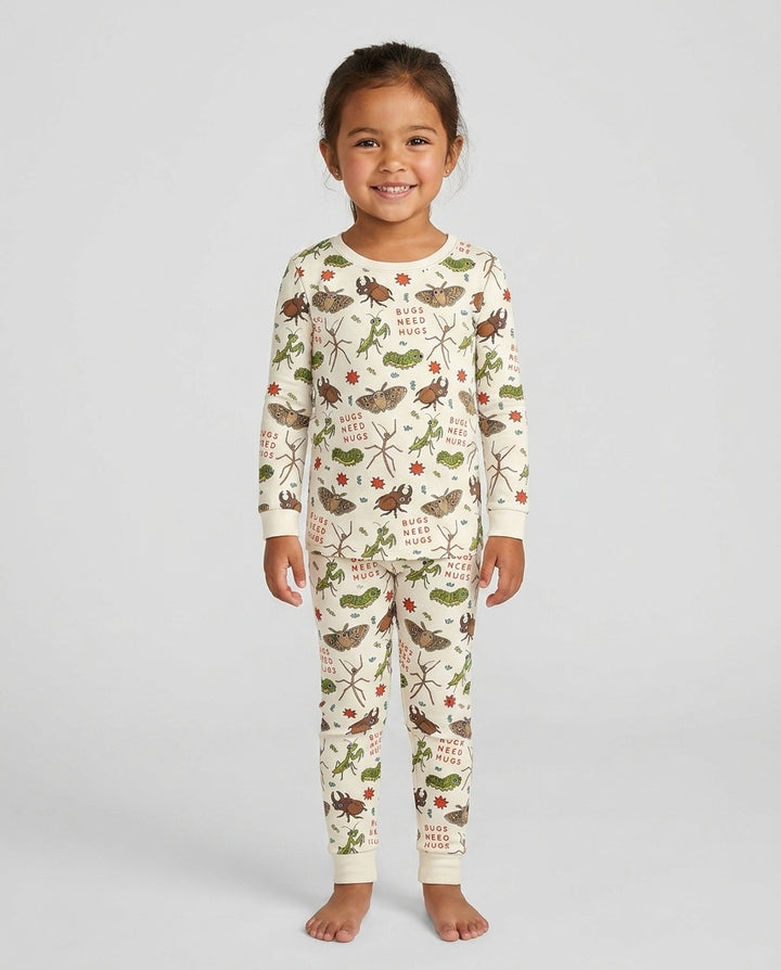 Cute Insect Friends Bamboo Two Piece Long Sleeve Pajama Set