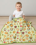 Kawaii Mexican Food Bamboo Blanket