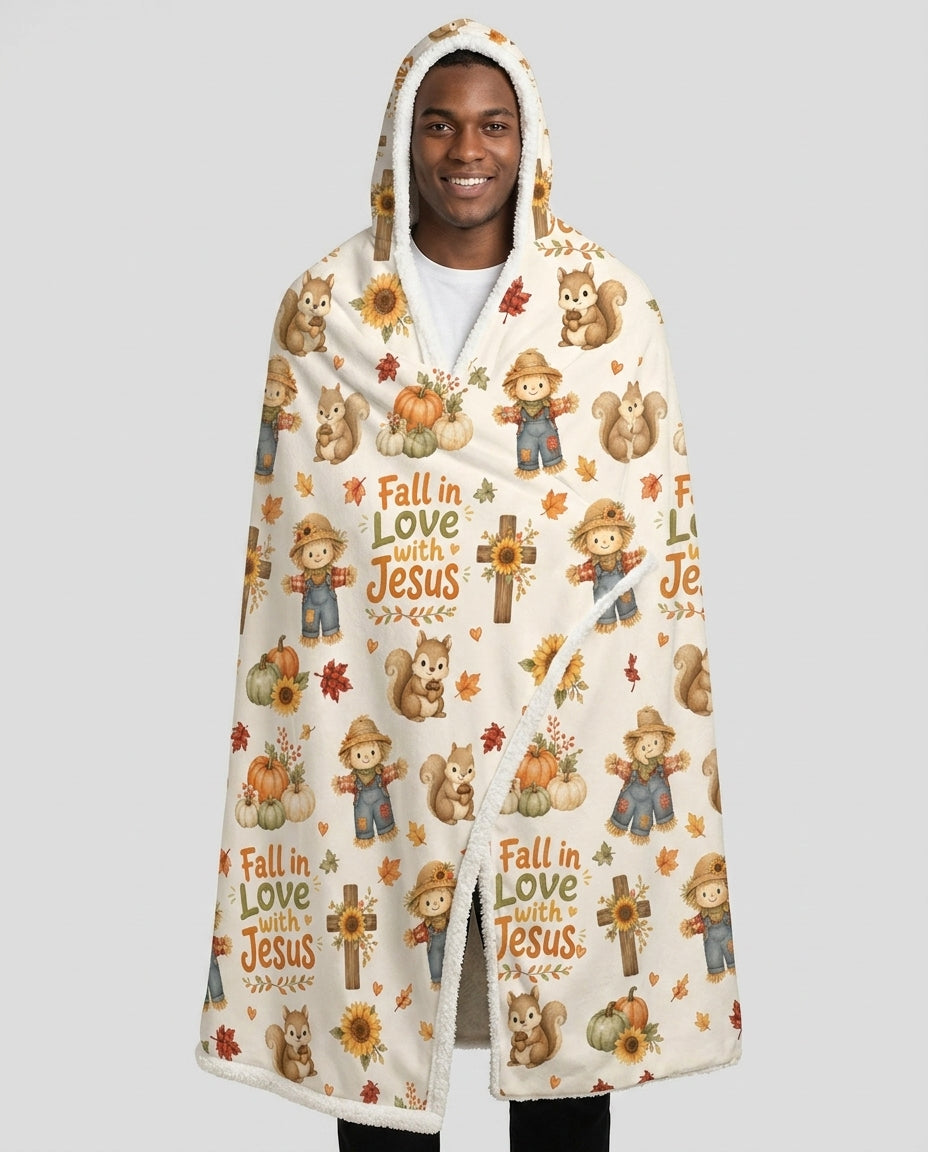 Fall For Jesus Bamboo Wearable Hooded Blanket