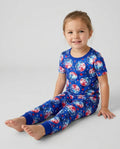 USA Disco Balls Bamboo Two Piece Short Sleeve Pajama Set