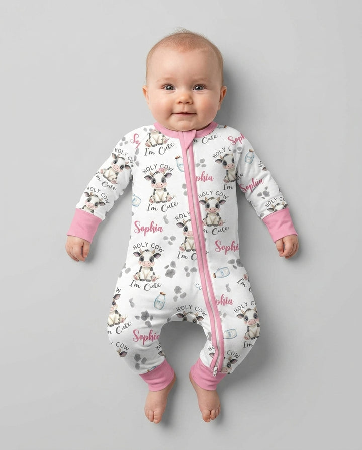 Holy Cow I'm Cute Custom Name Bamboo Convertible Zippy