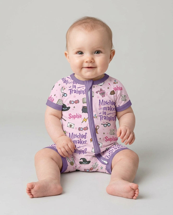 Custom Name Mischief Maker In Training Bamboo Shorty Zippy