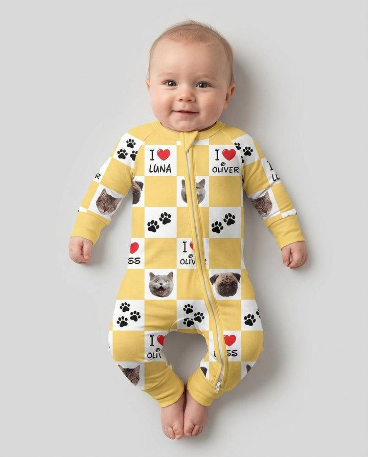 Custom Photo I Love My Best Friend Dog/Cat Bamboo Convertible Zippy