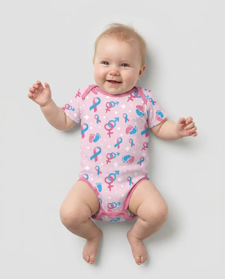 Infertility Awareness Blue and Pink Bamboo Bodysuit
