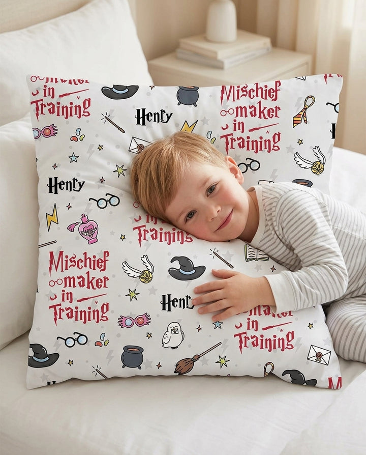 Custom Name Mischief Maker In Training Bamboo Pillow Case