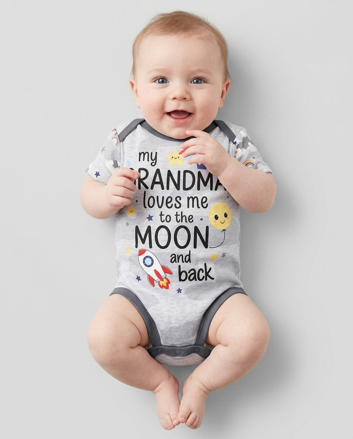 My Grandma Loves Me To The Moon And Back Bamboo Bodysuit