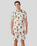 We Wish You Nothing Butt Merry Bamboo Men Short Sleeve Short Pajama Set