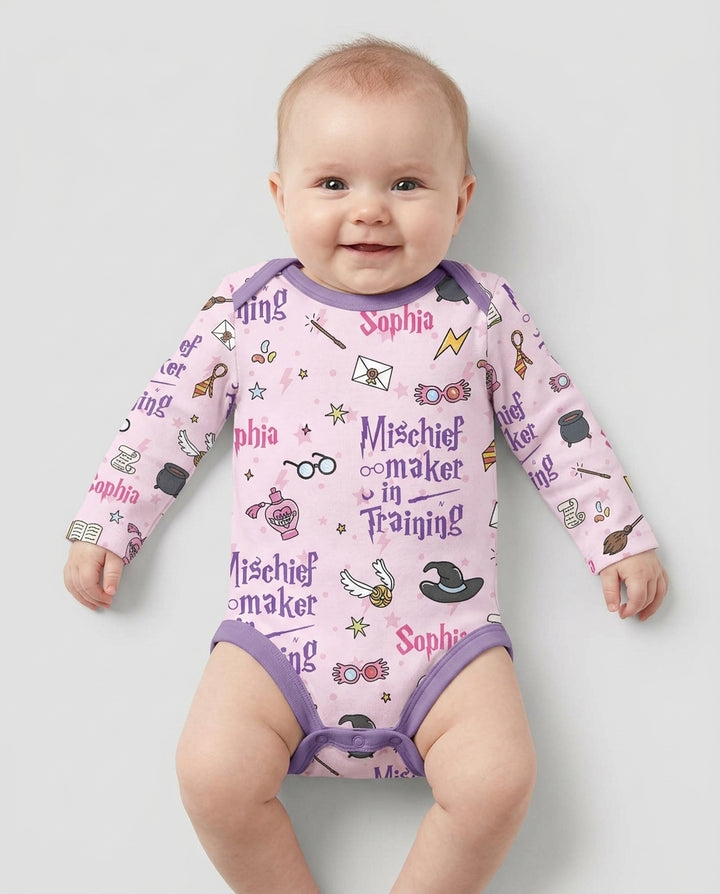 Custom Name Mischief Maker In Training Bamboo Bodysuit