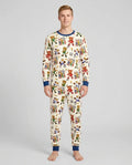 Cute Soccer Mascots USA CAN MEX Bamboo Men's Pajama Set