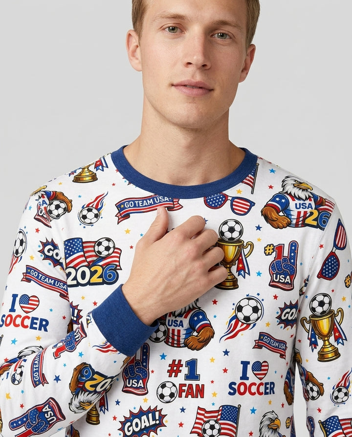 USA Soccer 2026 Party Bamboo Men's Pajama Set