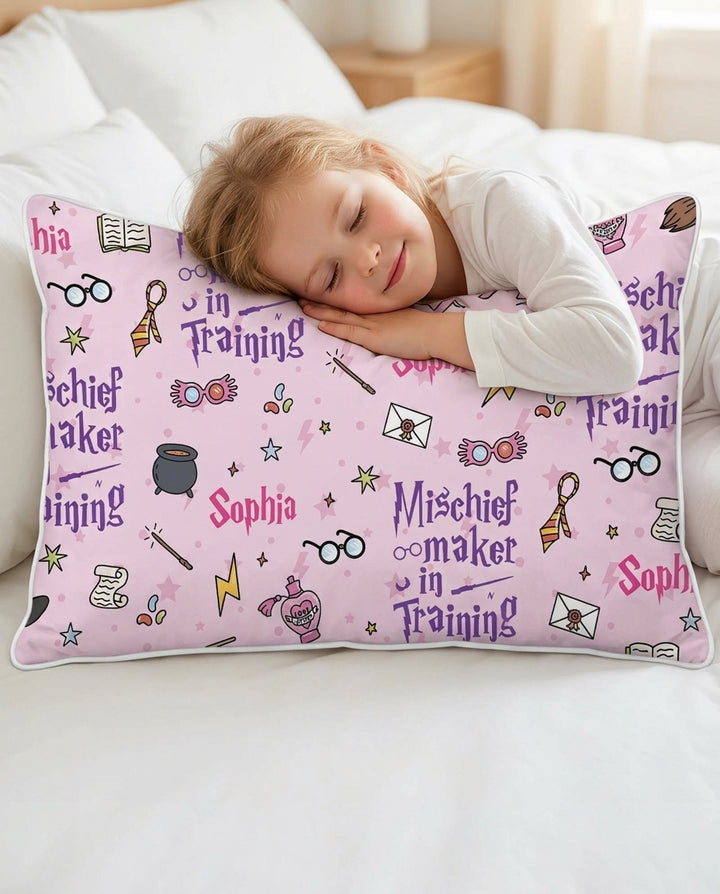 Custom Name Mischief Maker In Training Bamboo Pillow Case