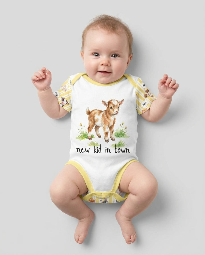 New Kid in Town Custom Name Bamboo Bodysuit
