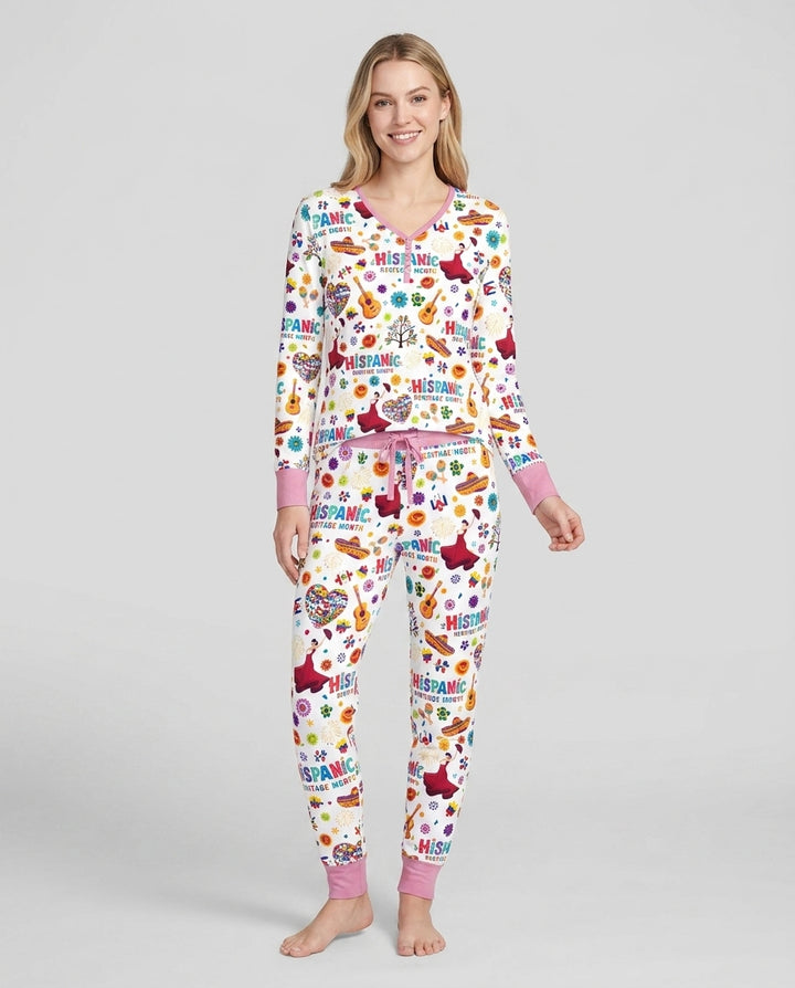 Fiesta Hispanic Heritage Month Bamboo Women Pajama Set