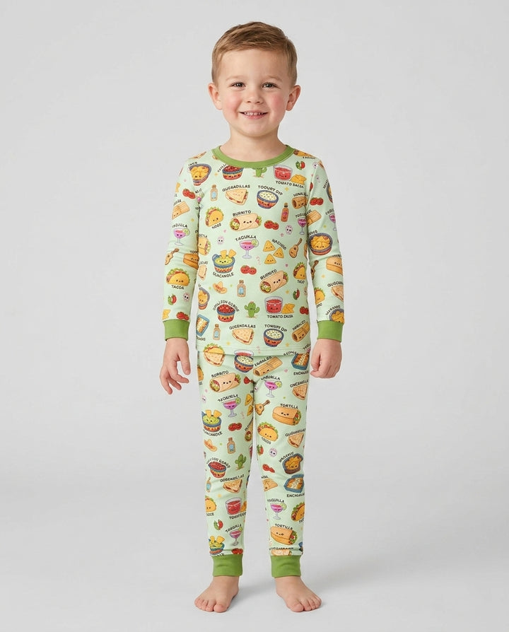 Template Bamboo Two Piece Long Sleeve Pyjamas Set