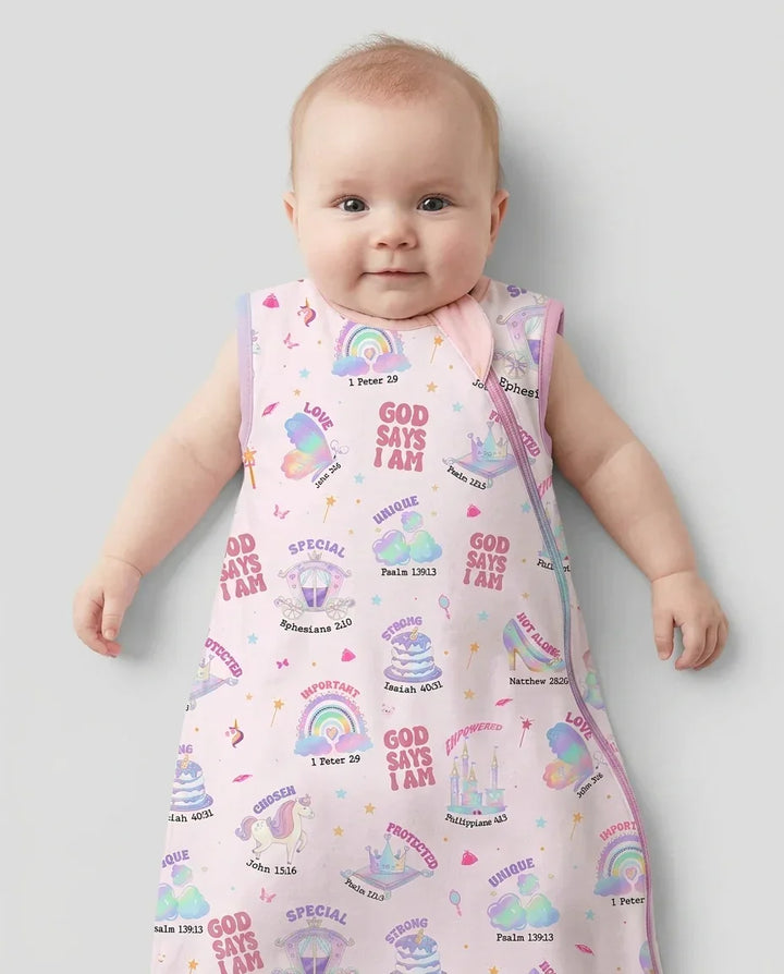 God Says I Am Girl Bamboo Sleep Bag