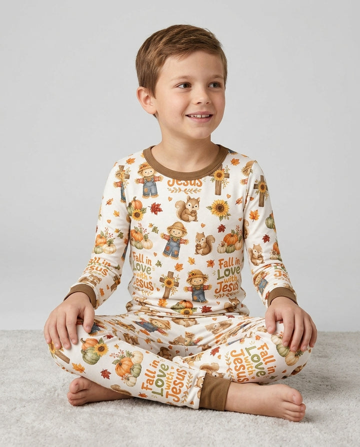 Template Bamboo Two Piece Long Sleeve Pyjamas Set