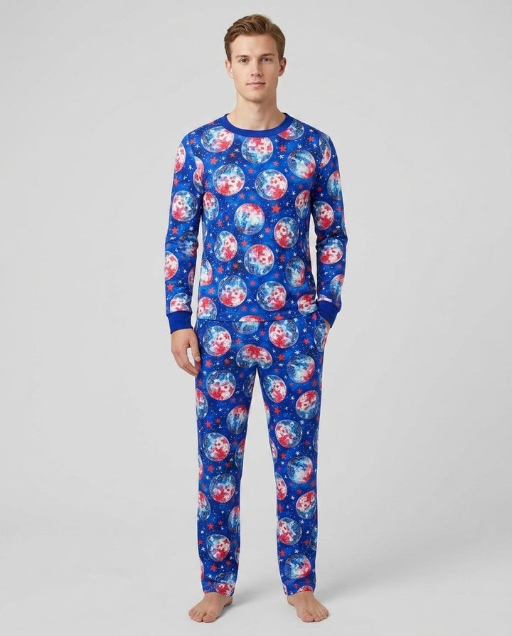 USA Disco Balls Bamboo Men's Pajama Set