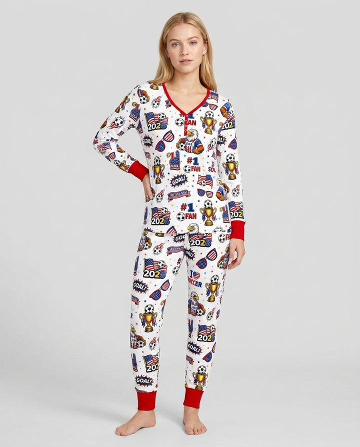 USA Soccer 2026 Party Bamboo Women Pajama Set