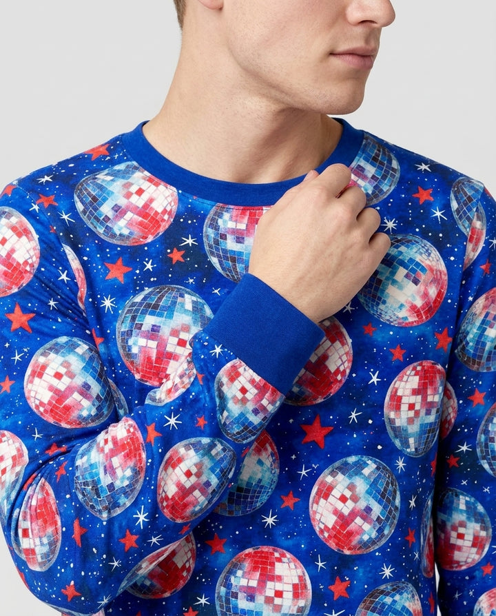USA Disco Balls Bamboo Men's Pajama Set