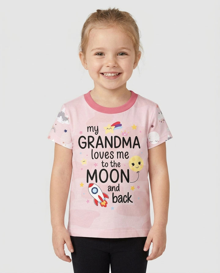My Grandma Loves Me To The Moon And Back Bamboo Crewneck T-Shirt