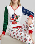 Soccer Cup USA Canada Mexico Bamboo Women Pajama Set