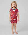 Red, White & Woof Family Matching Bamboo Two Piece Short Sleeve Shorts Pajama Set