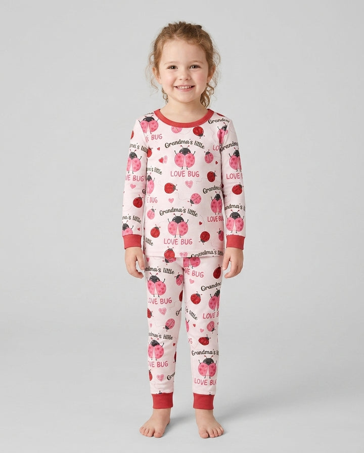 Grandma's Little Love Bug Bamboo Two Piece Long Sleeve Pajama Set