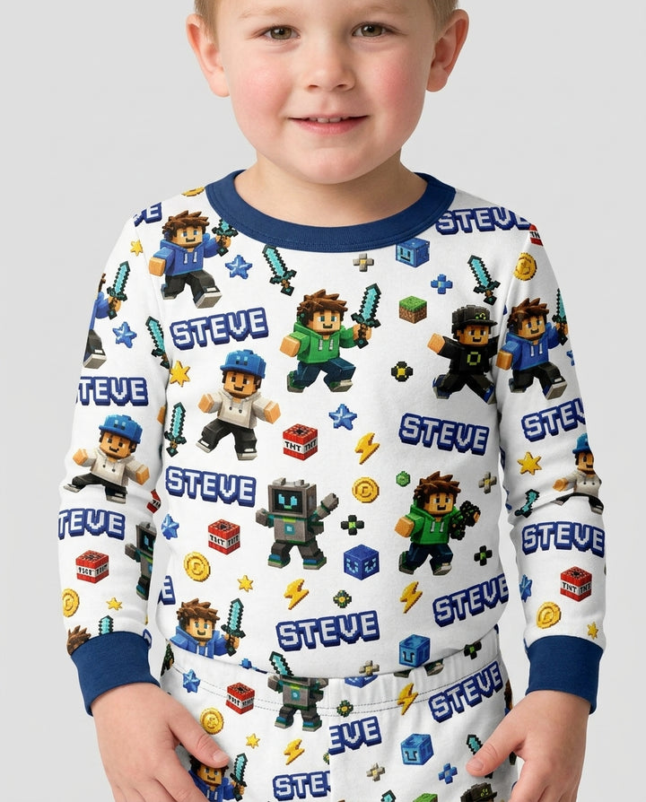 Playing Game With Me Bamboo Two Piece Long Sleeve Pajama Set