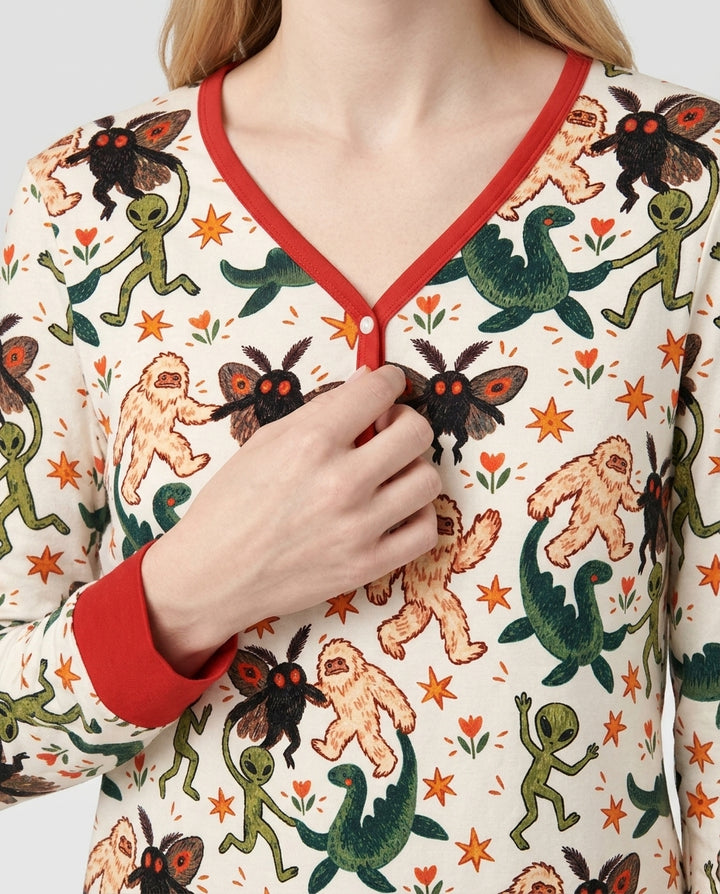 Dancing Cryptids Bamboo Women Pajama Set