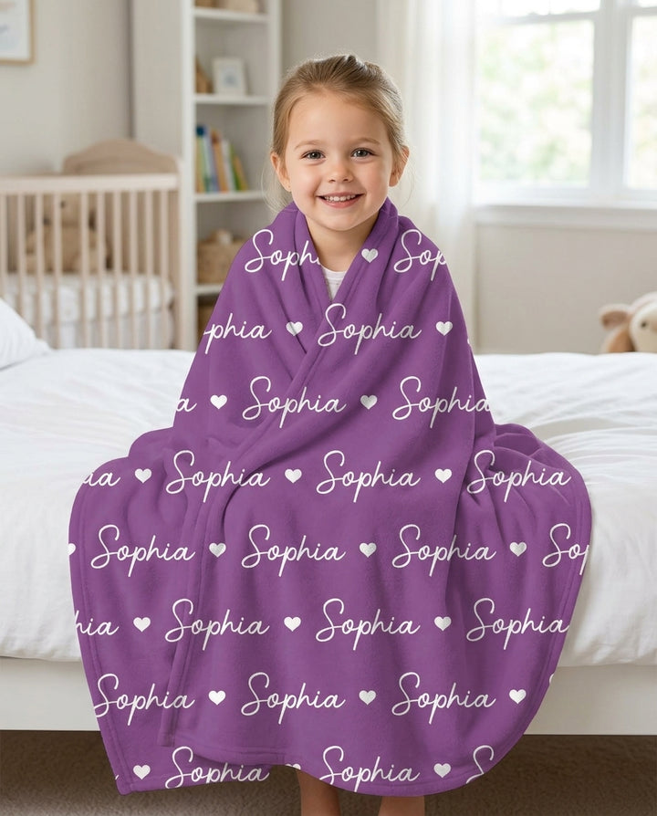 Sweetheart Script Bamboo Blanket